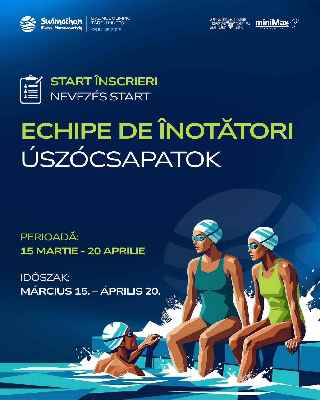 Devino înotător sau ambasador la SWIMATHON.ms 2026